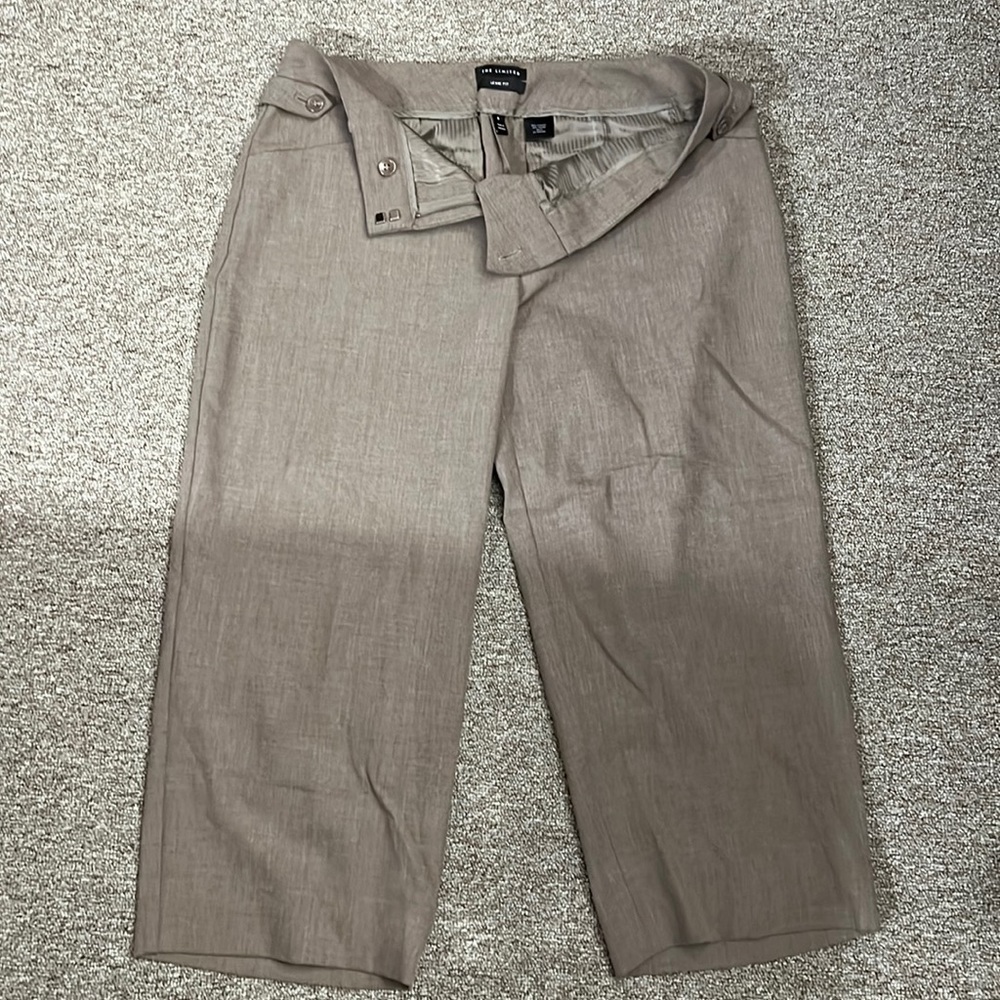 The Limited Gray Lexie Wide Leg Cropped Pant Culottes Size 6